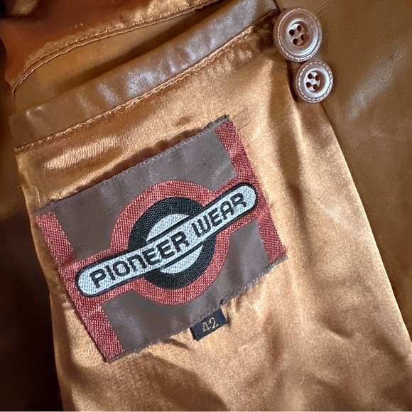 Pioneer Wear Vintage Leather Western Blazer Jacket Coat 42 - Picture 8 of 15